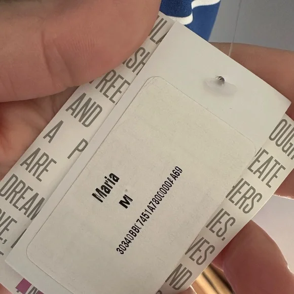 New LuLaRoe Blue and White Striped Sz M Maria Maxi Dress Vintage Slinky Silky - Picture 3 of 4